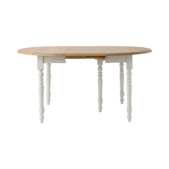 Table à manger à volets extensible bois massif 4 à 8 personnes Embellie