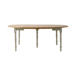 Table à manger à volets extensible bois massif 4 à 8 personnes Embellie