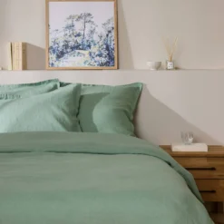 Taie d'oreiller lin Jade