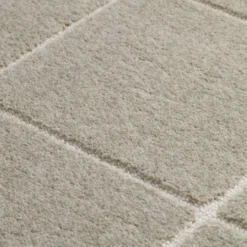 Tapis à carreaux en laine Othilie