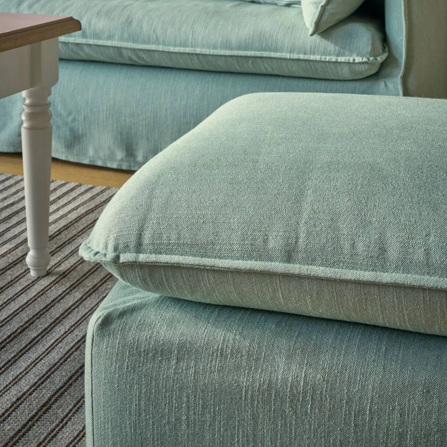 Tapis rayures laine et jute Blandine