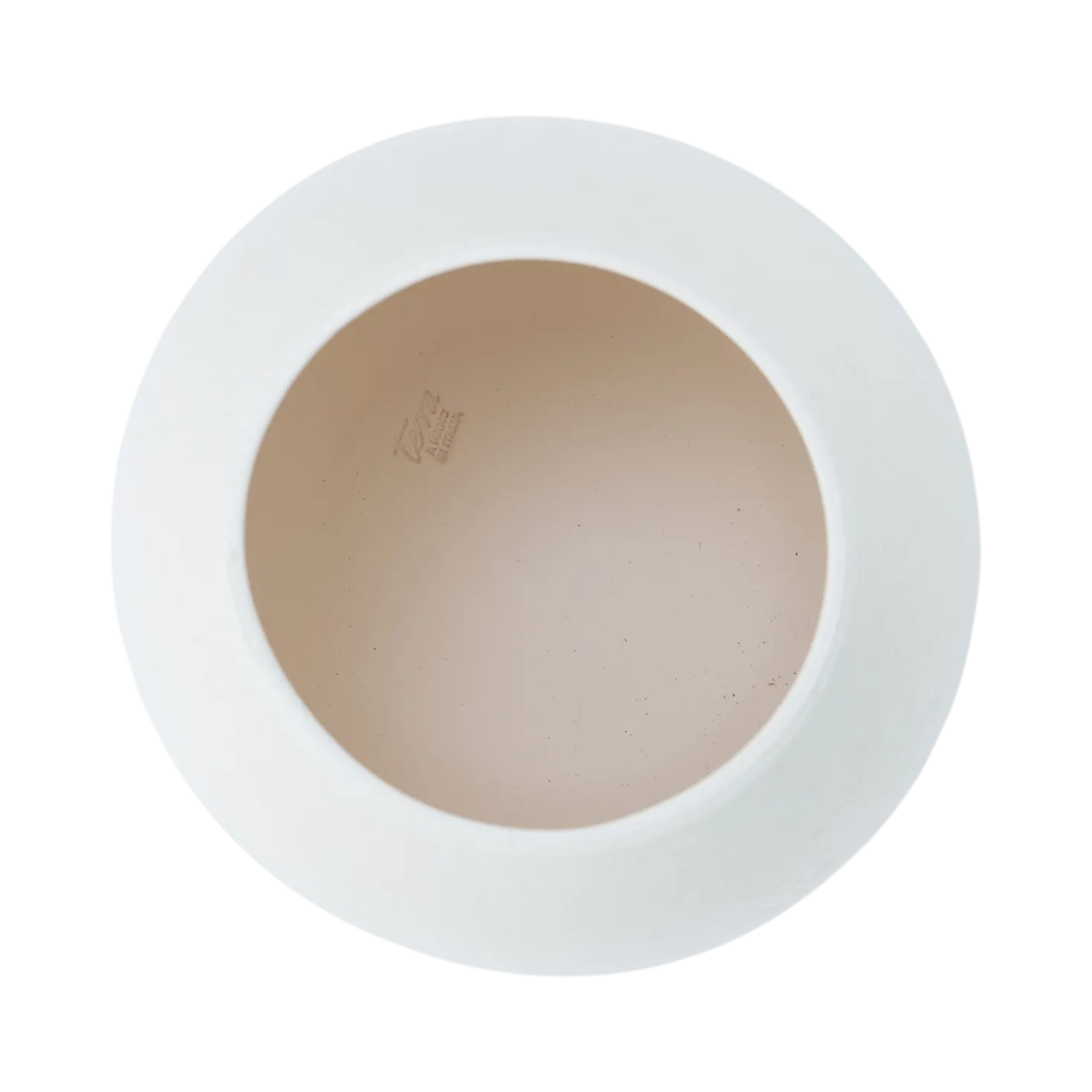 TERAPLAST Cache pot rond en céramique 28cm MURANO blanc