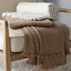 TOISON D'OR Plaid gaze de coton 125 x 180 cm Brehat