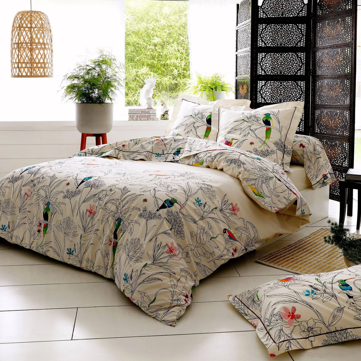 TRADILINGE Housse de couette coton brut Amazonia