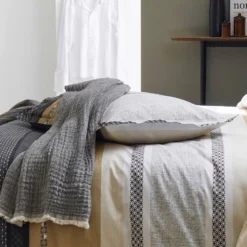 TRADILINGE Housse de couette percale Marlow Acier