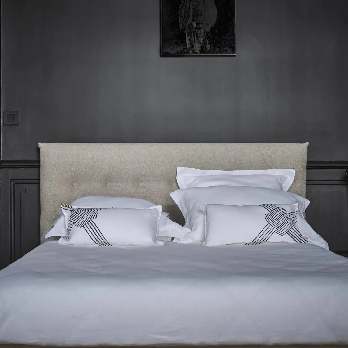 Tête de lit capitonné tissu Perrine