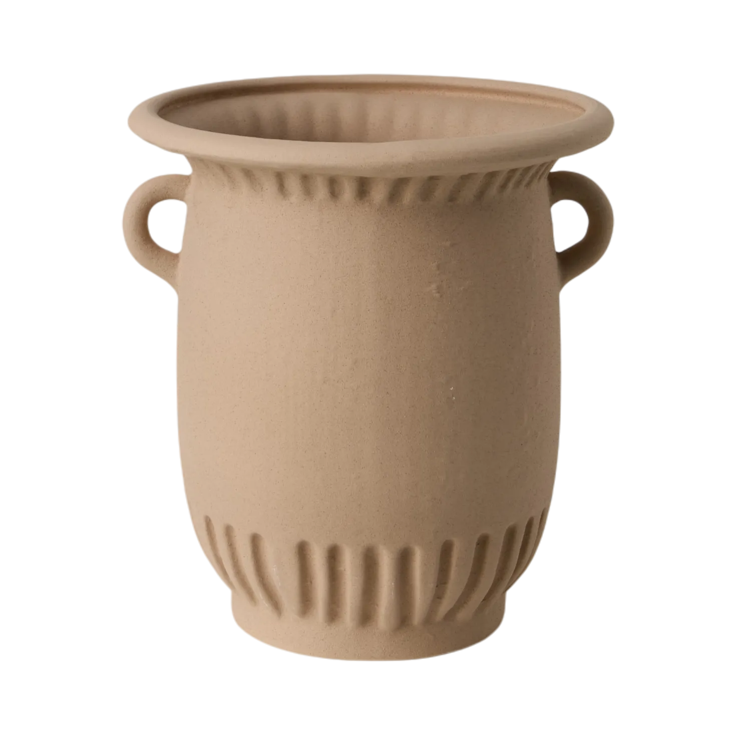 Vase antique céramique déco beige 23 cm Sioren