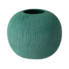 Vase céramique déco effet brossé vert 19 cm Sara