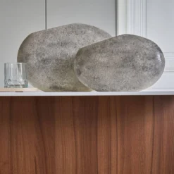 Vase céramique déco gris 21 cm Swen