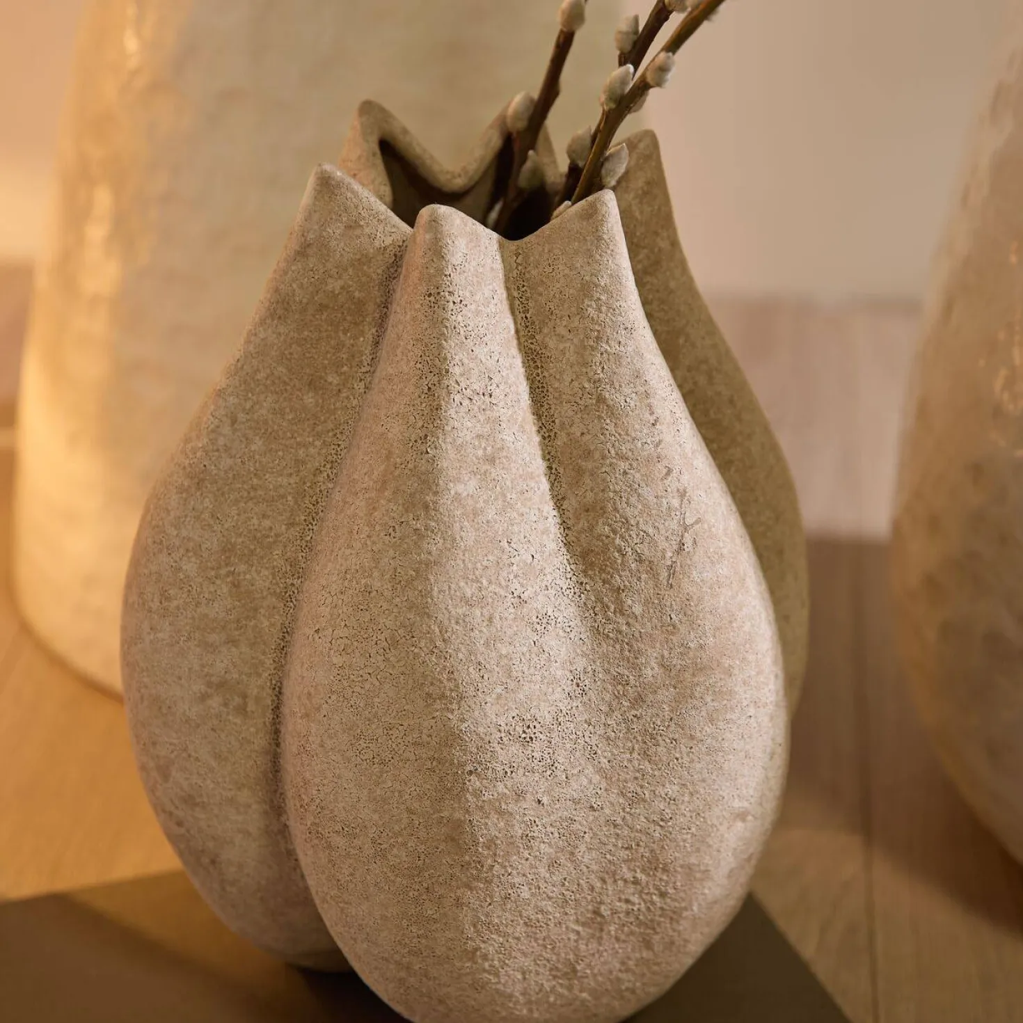 Vase céramique déco organique 28 cm Sienne