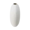 Vase céramique déco texturé blanc 42 cm Sila
