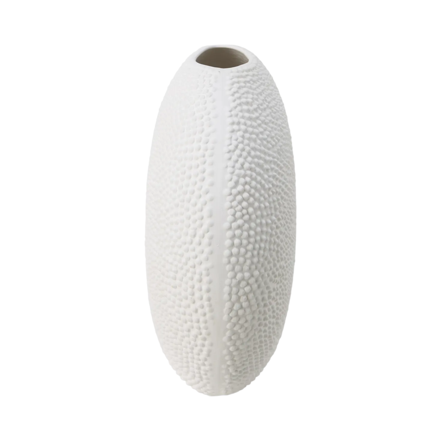 Vase céramique déco texturé blanc 42 cm Sila