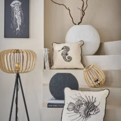 Vase céramique déco texturé blanc 42 cm Sila