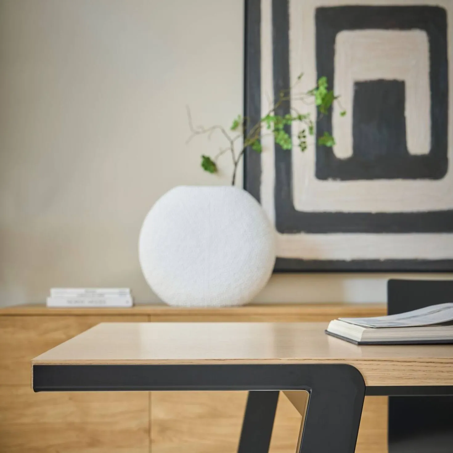 Vase céramique déco texturé blanc 42 cm Sila