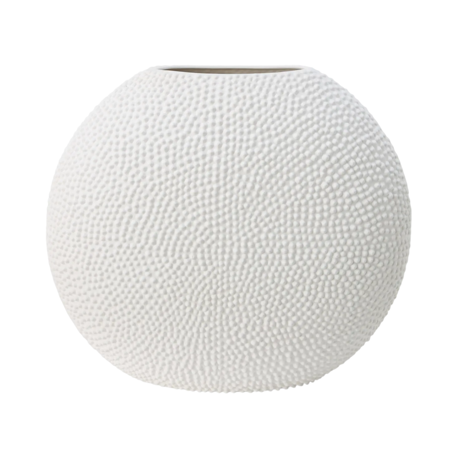 Vase céramique déco texturé blanc 42 cm Sila
