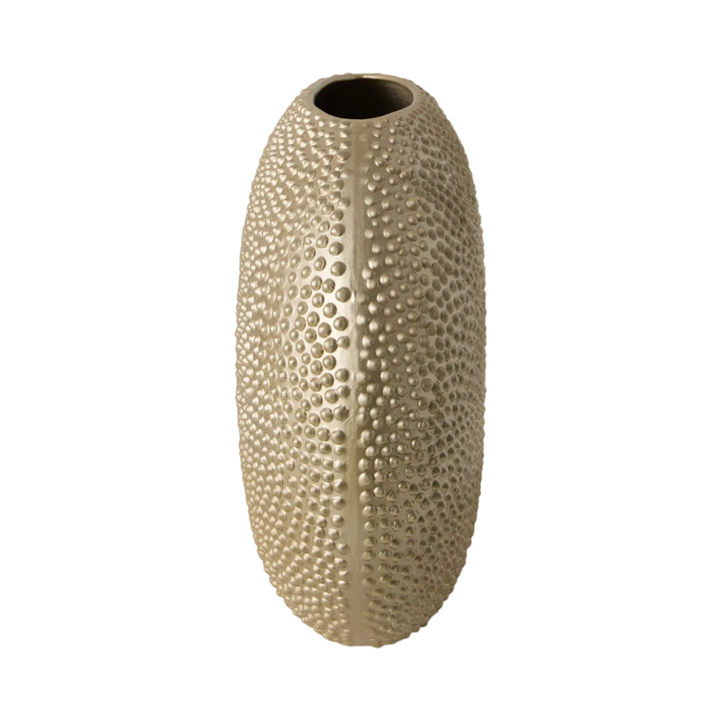Vase céramique déco texturé doré 35 cm Sila