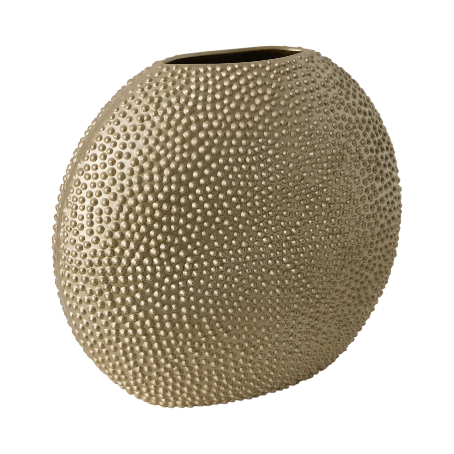 Vase céramique déco texturé doré 35 cm Sila