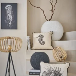 Vase céramique déco texturé noir 27 cm Sila