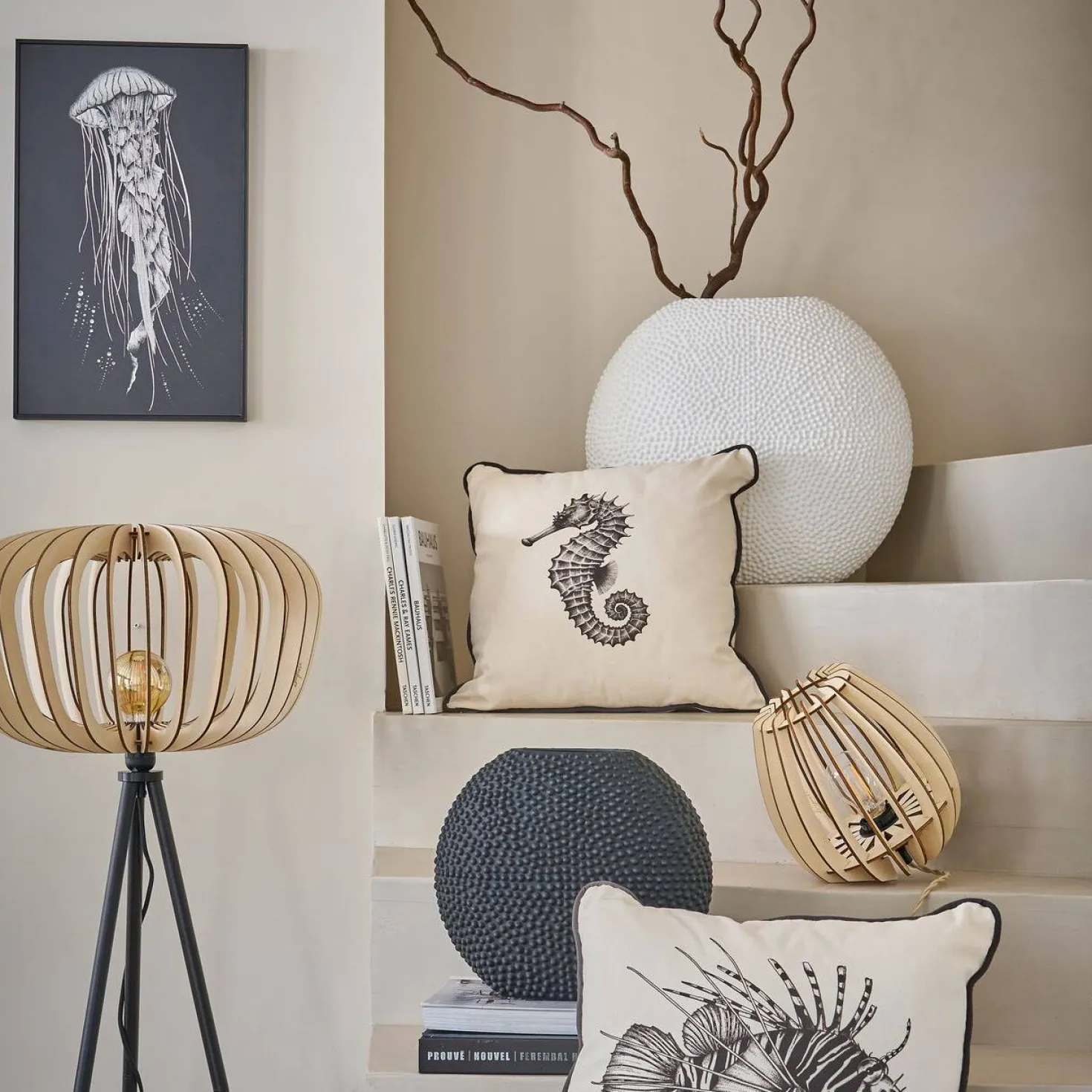 Vase céramique déco texturé noir 27 cm Sila