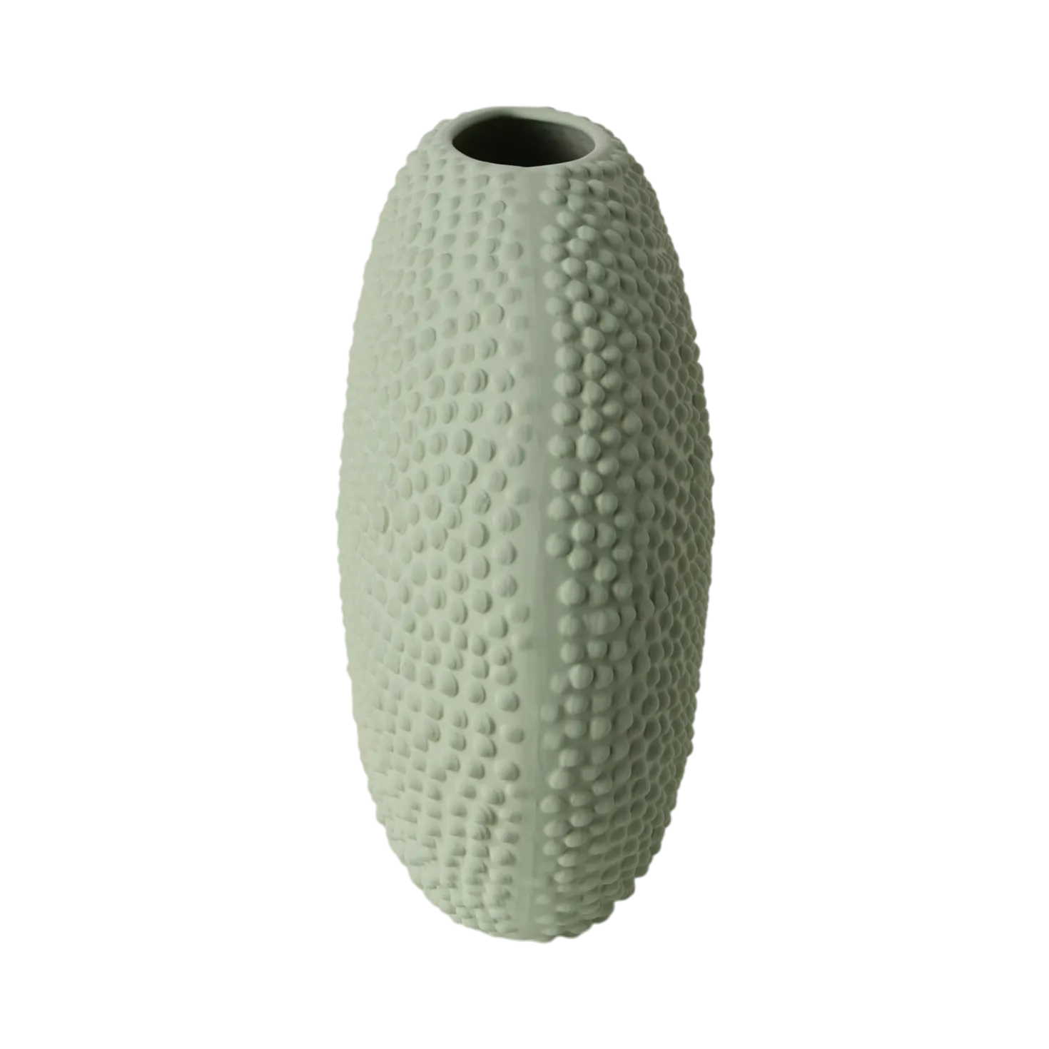 Vase céramique déco texturé vert d'eau 26 cm Sila