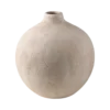 Vase décoratif en céramique beige mat texturé H21 cm Belle