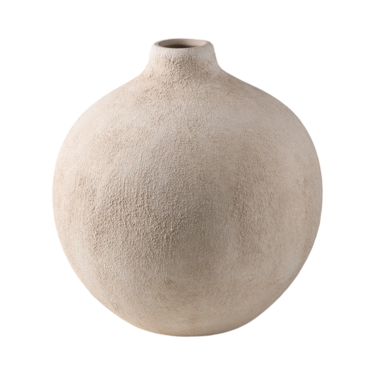 Vase décoratif en céramique beige mat texturé H21 cm Belle