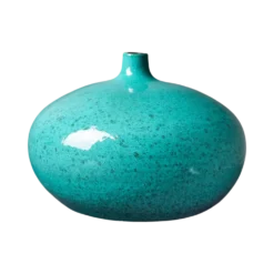 Vase décoratif en céramique turquoise H20 cm Bastide