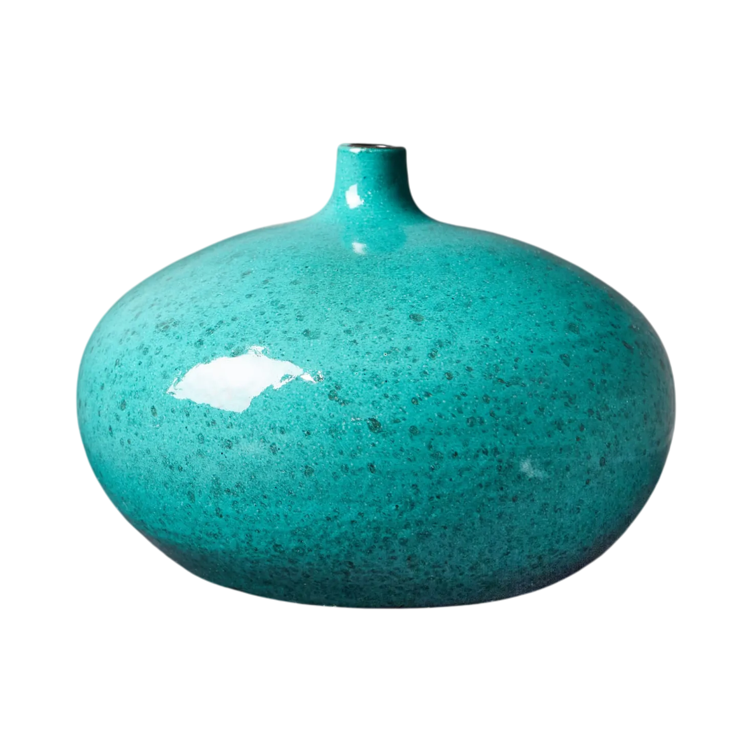 Vase décoratif en céramique turquoise H20 cm Bastide